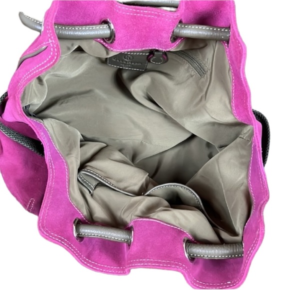 Cole Haan 🍓Berry Pink Suede Leather Deconstructed Relaxed Tote! - Picture 4 of 8